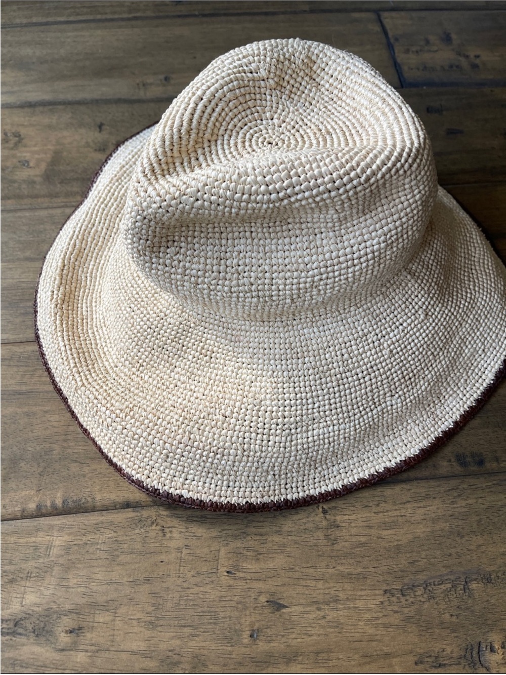 Janessa Leone Waverly Hat in Beach/Walnut - Picture 6 of 9